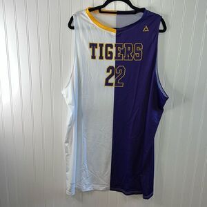 Tigers 22 Pull Over Tank Top Size 5XLarge Purple / Gold Sleeveless V Neck Sample